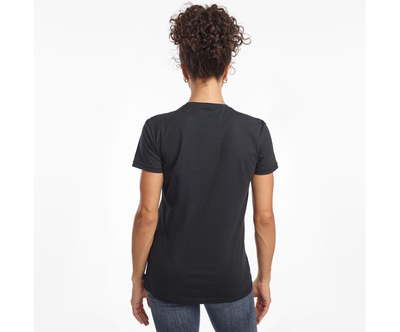 Saucony Rested Short Sleeve Women's Shirts Black | Canada 289EBCX